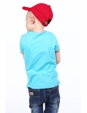 Blaues Jungen-T-Shirt mit Aufdruck NDZ4479 – Online-Shop – Boutique